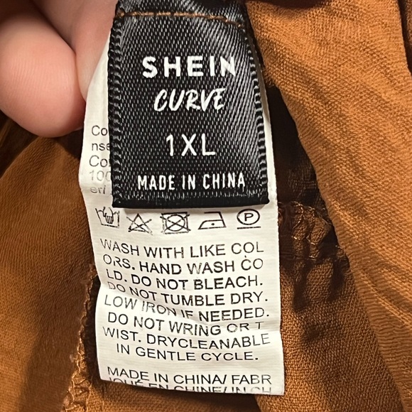 SHEIN Rust Tiered Blouse - Picture 5 of 5